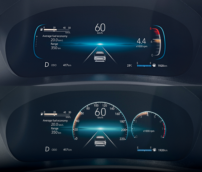 26.03cm MULTI-INFORMATION DIGITAL CLUSTER